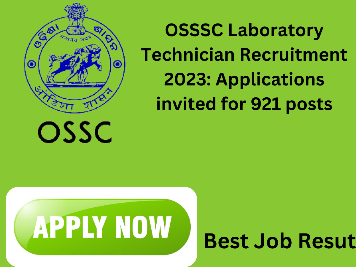 OSSSC Laboratory Technician Recruitment 2023