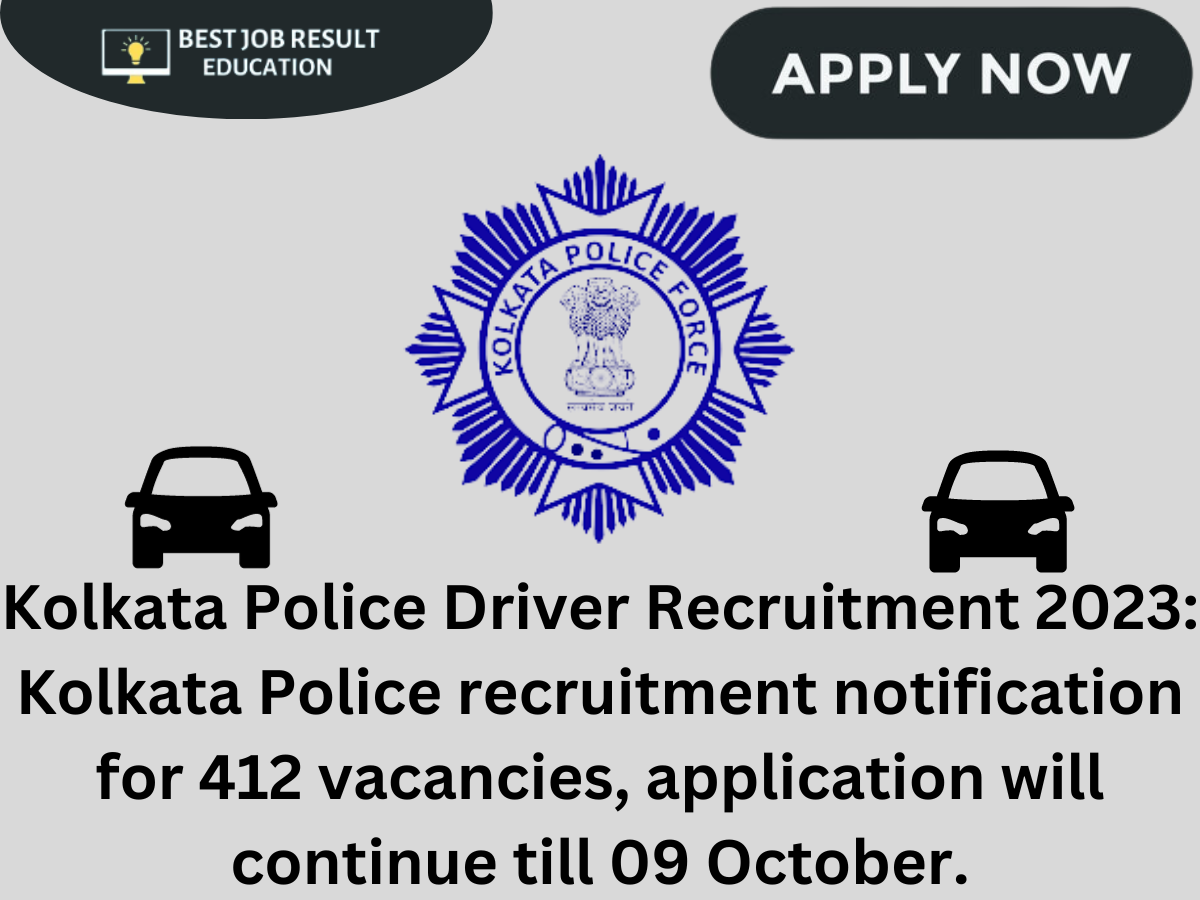 Kolkata Police Driver Recruitment 2023