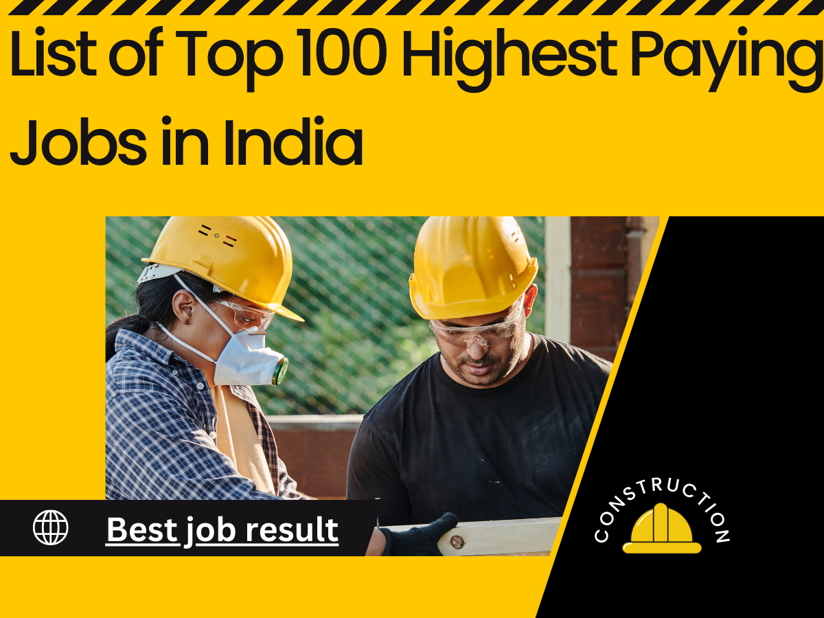 Highest Paying Jobs in India